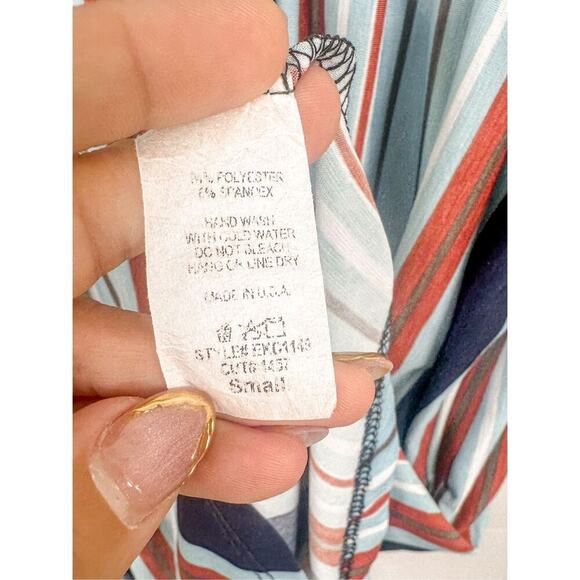 New Eloges Women's Sleeveless Striped Knit Pullover Tank Dress Multicolor Small - Picture 7 of 12